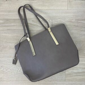 Miztique Taupe Faux Leather Tote Bag